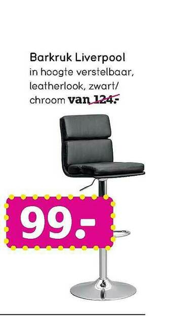 Leen Bakker Barkruk Liverpool aanbieding