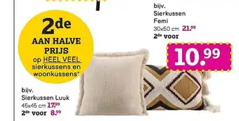 Leen Bakker Bijv Sierkussen Bijv Sierkussen Luuk aanbieding
