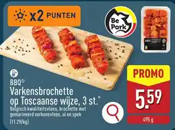 ALDI Bbq varkensbrochette op toscaanse wijze aanbieding