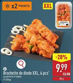 ALDI Brochette de dinde aanbieding