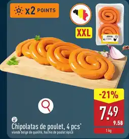 ALDI Chipolatas de poulet aanbieding