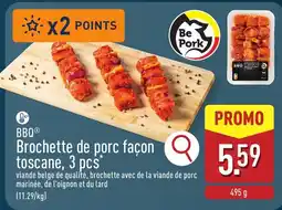 ALDI bbq brochette de porc façon toscane aanbieding