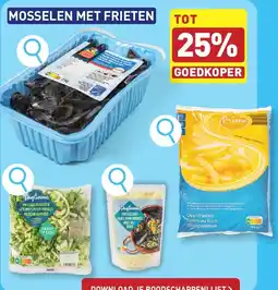 ALDI Mosselen met frieten aanbieding