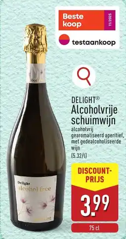 ALDI Delight alcohol free schuimwijn aanbieding