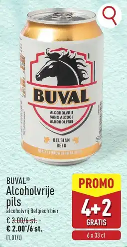 ALDI Buval alcoholvrije pils aanbieding