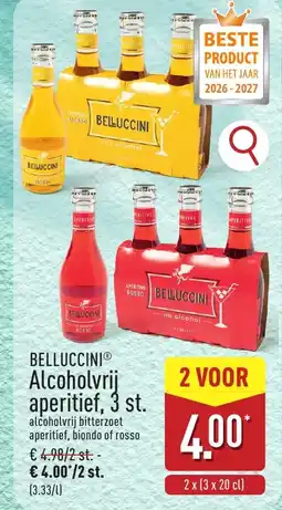 ALDI Belluccini alcoholvrij aperitief aanbieding