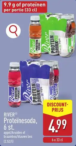 ALDI River proteinesoda aanbieding