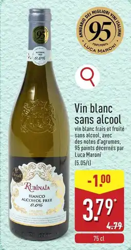 ALDI Vin blanc sans alcool aanbieding