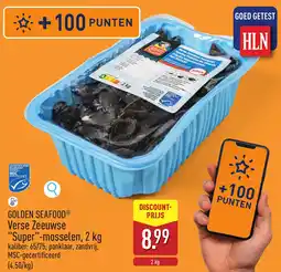 ALDI Golden Seafood verse zeeuwse super-mosselen aanbieding