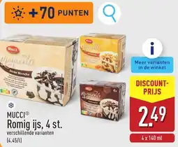 ALDI Mucci romig ijs aanbieding