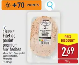 ALDI Délifin filet de poulet premium aux herbes aanbieding