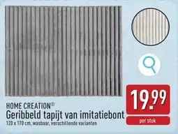 ALDI Geribbeld tapijt van imitatiebont aanbieding