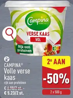 ALDI Campina volle verse kaas aanbieding
