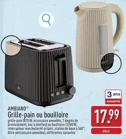 ALDI Grille-pain ou bouilloire aanbieding