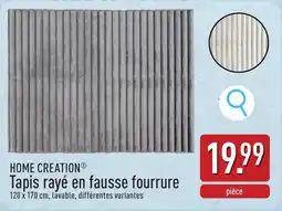 ALDI Tapis rayé en fausse fourrure aanbieding