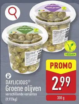 ALDI Daylicious groene olijven aanbieding