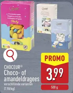 ALDI Chocheur Choco- of amandeldragees aanbieding