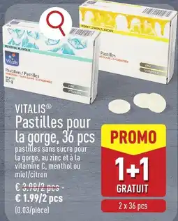 ALDI Vitalis pastilles pour la gorge aanbieding