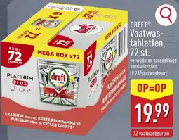 ALDI Dreft vaatwastabletten aanbieding