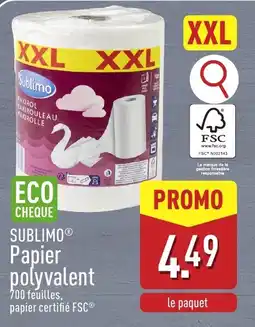 ALDI Sublimo papier polyvalent aanbieding