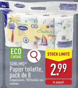 ALDI Sublimo papier toilette aanbieding
