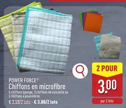 ALDI Power force chiffons en microfibre aanbieding