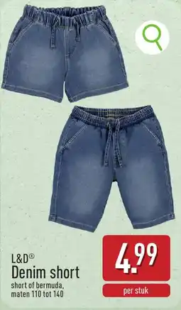 ALDI L&D Denim short aanbieding