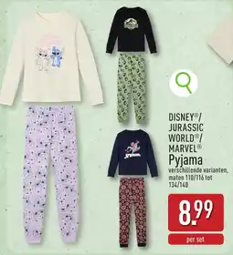 ALDI Disney / Jurassic World / Marvel Pyjama aanbieding