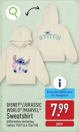 ALDI disney®/jurassic world®/marvel® sweatshirt aanbieding