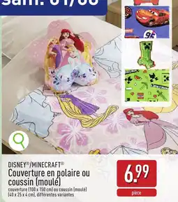 ALDI Disney/minecraft couverture en polaire ou coussin aanbieding