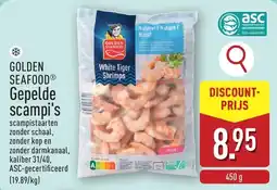 ALDI Golden seafood gepelde scampi's aanbieding