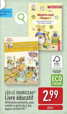 ALDI Léo le souriceau Livre éducatif aanbieding
