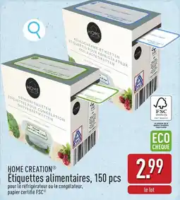 ALDI Etiquettes alimentaires aanbieding