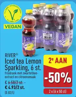 ALDI River Iced tea Lemon Sparkling aanbieding