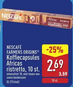 ALDI Nescafé farmers origins koffiecapsules africas ristretto aanbieding