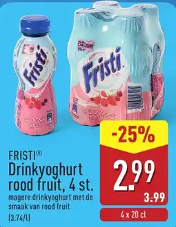 ALDI Fristi drinkyoghurt rood fruit aanbieding
