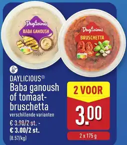 ALDI Daylicious baba ganoush of tomaat-bruschetta aanbieding