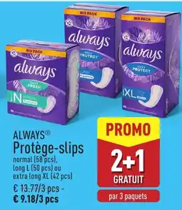 ALDI Always protège-slips aanbieding