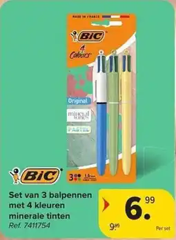 Carrefour Set van 3 balpennen aanbieding