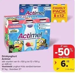 Carrefour Market Drinkyoghurt Actimel aanbieding