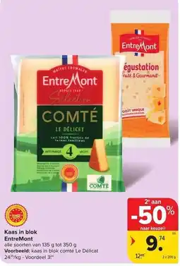 Carrefour Market Kaas in blok EntreMont aanbieding