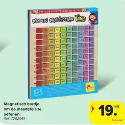 Carrefour Magnetisch bordje om de maaltafels te oefenen aanbieding