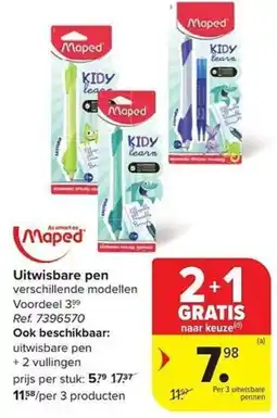 Carrefour Uitwisbare pen aanbieding