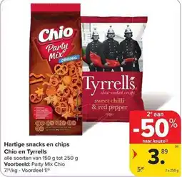 Carrefour Market Hartige snacks en chips Chio en Tyrrells aanbieding