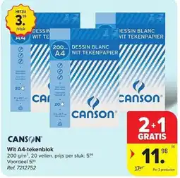 Carrefour Wit A4-tekenblok aanbieding