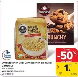 Carrefour Market Ontbijtgranen voor volwassenen en muesli Carrefour aanbieding