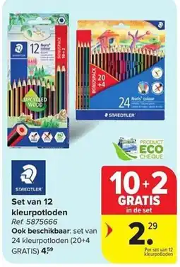 Carrefour Set van 12 kleurpotloden aanbieding