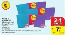 Carrefour A4-mappen met 2 ringen Trendy aanbieding