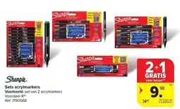Carrefour Sets acrylmarkers aanbieding