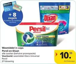 Carrefour Market Wasmiddel in caps Persil en Dixan aanbieding